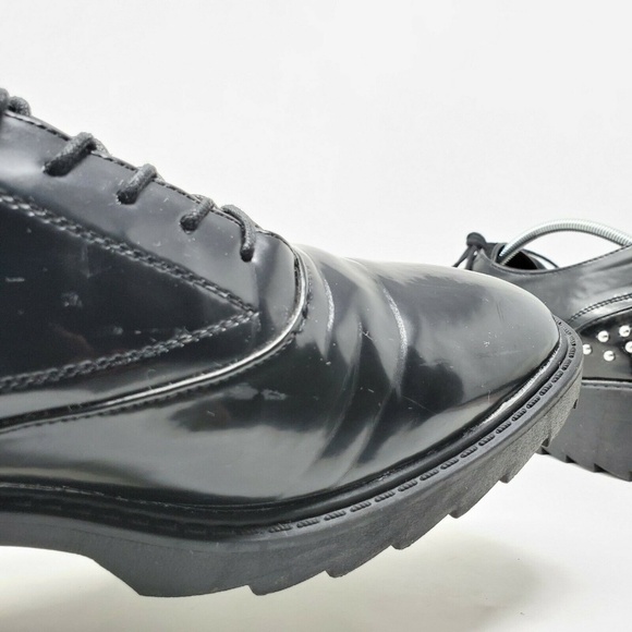 Zara Womens Studded Platform Derby Shoes 41 US 10 - Picture 8 of 12